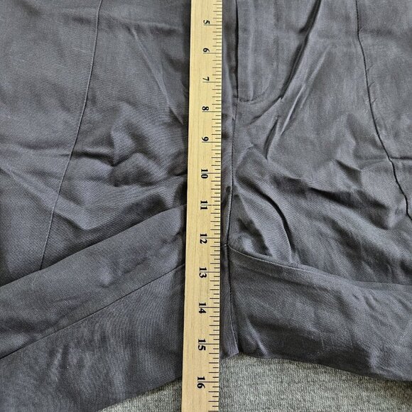 Torrid Pants Womens 14 Tall Charcoal Gray Linen Blend Cargo Tapered Pockets - Picture 6 of 14